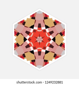 Islamic pattern. Vector abstract geometric mandala in arabic style. Isolated colorful design element on white background