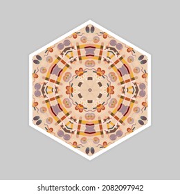 Islamic pattern. Vector abstract geometric mandala in arabic style. Isolated colorful design element on white background