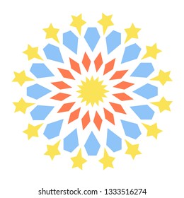 Islamic pattern. Vector geometric lattice mandala in arabic style 