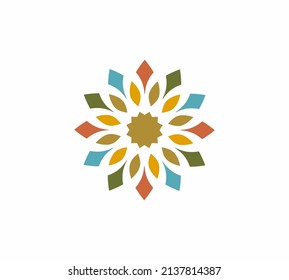 Islamic pattern. Vector geometric lattice mandala in arabic style