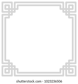 Islamic pattern white frame ornament vector background illustration