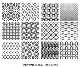 Islamic Patterns Set Seamless Ornament Vector Stock Vector (Royalty ...