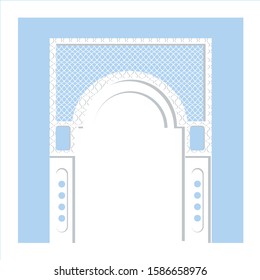 
Islamic patterns that look clean, white and alternate with light blue 