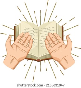 islamic pray with open hand