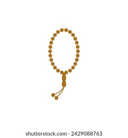 islamic prayer beads logo vector template