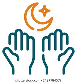 Islamic Prayer Icon Ramadan, for infographic, web, app, etc