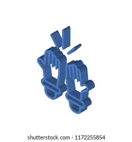 Islamic Prayer isometric left top view 3D icon