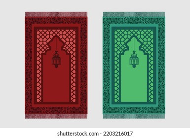 Islamic Prayer Mat Design. Janamaz Creative Design. Muslim Say Prayer Mat Design. Prayer Mat  Vector. Muslim Janamaz Design.