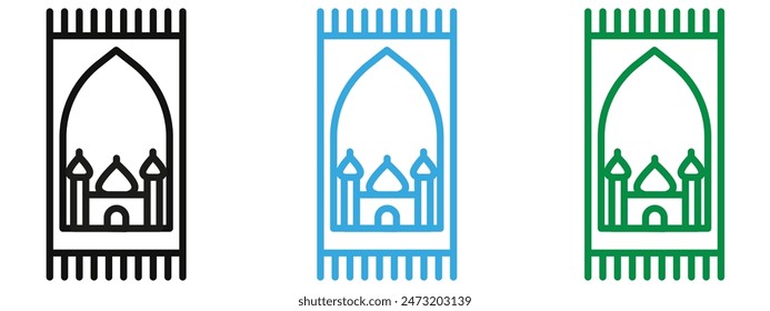 Islamic Prayer Mat Icon Ideal for Religious Practices and Traditions