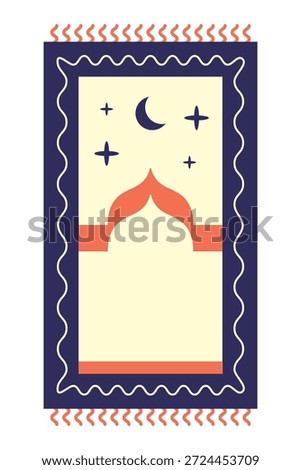 Islamic prayer mat modern minimalist vector