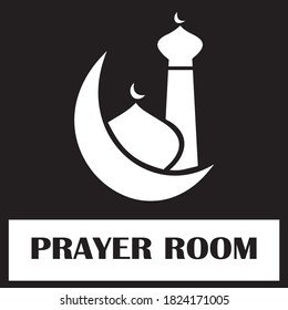 Islamic Prayer Room Sign Symbol Black Stock Vector (Royalty Free ...