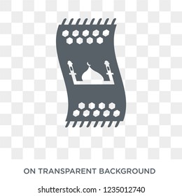 Islamic Praying Carpet icon. Trendy flat vector Islamic Praying Carpet icon on transparent background from Religion  collection. 
