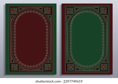 islamic Quran book cover design that means the holy quran Premium free Vector