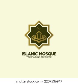 islamic quran or mosque logo simple and elegant vector 