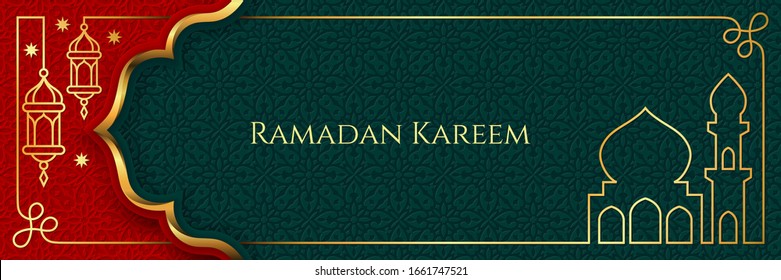 islamische Rmadan-Hintergrund-Banner-Vektorillustration