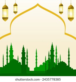 Fondo de ramadán islámico para el afiche de la tarjeta de felicitación en cualquier evento islámico religión 