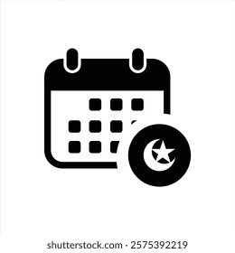islamic ramadan calendar icon simple