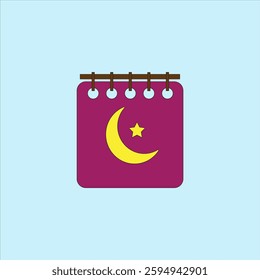 Islamic Ramadan calendar vector illustration on blue background