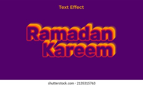 islamischer RAMAAN-Effekt-Text mit gelber violetter Farbe