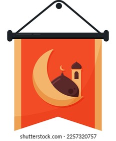 Colecciones de elementos de ramadán islámico en ilustraciones planas simple diversión y elegante diseño vectorial