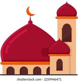 Colecciones de elementos de ramadán islámico en ilustraciones planas simple diversión y elegante diseño vectorial
