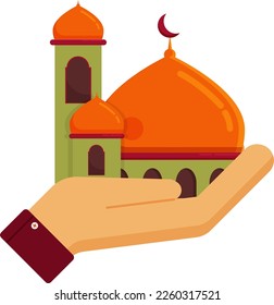 Islamic ramadan element collections in flat illustration simple fun and elegant vector design