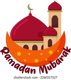 Islamic ramadan element collections in flat illustration simple fun and elegant vector design