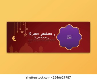 Vetor de capa do Facebook do Ramadã Islâmico Design