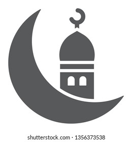 Islamic Ramadan Glyph Icon, Arabic And Islam, Ramadam Kareem Sign, Vector Graphics, A Solid Pattern On A White Background, Eps 10.