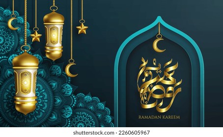 plantilla de diseño de fondo de saludo de ramadán islámico