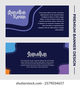 Islamic Ramadan Greeting Banner Design.