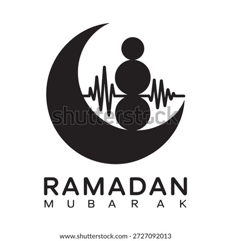Islamic Ramadan greeting card design with festive illustration, may Allah bless you, shareable concept.