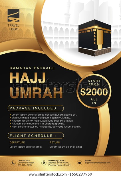 Islamic Ramadan Hajj Umrah Brochure Flyer Stock Vector (Royalty Free ...