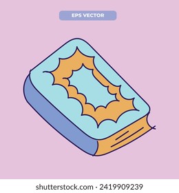 Dibujo de mano islámica de Ramadán, lámpara, media luna, noche, árabe, islámico, corán, mezquita, vector de ilustración editable