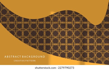 Islamic Ramadan Kareem Background with Islamic Liquid Wave Pattern Orange Color EPS 10