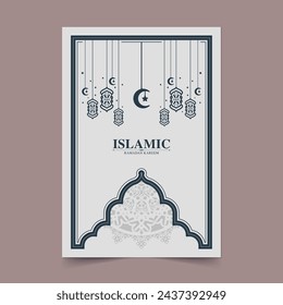 islamic ramadan kareem card design
