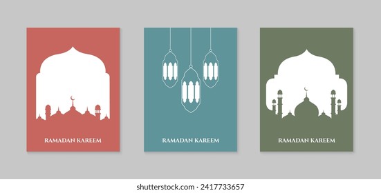 Islamische Ramadan Kareem Grußkartenvorlage. Ramadan-Hintergrund, Plakatdesign. Vektorgrafik