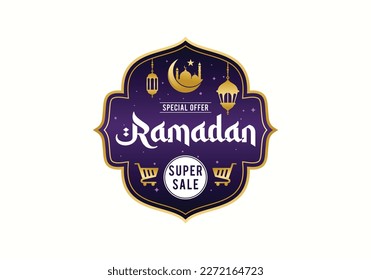 Islamic ramadan kareem sale discount label badge design