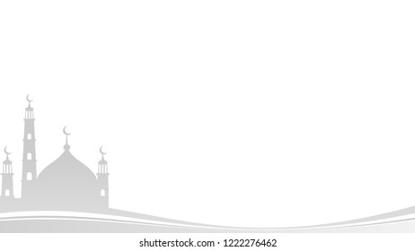 Islamic ramadan mosque background ied al adha, ied al fitr. gray wallpaper.