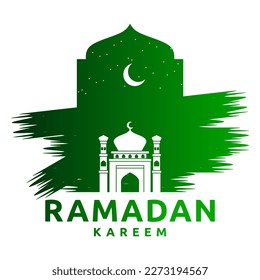 Islamic Ramadan themed greeting card template vector illustration, perfect for advertising, social media, banner background needs.