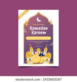 Islamic ramadan tradition event on poster design