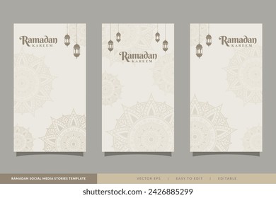 Islamic Ramadan Vertical social media stories background template collections