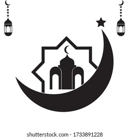 islamic religion illustration logo vector
