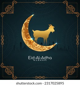 Islamic religious Eid al adha mubarak festival background vector