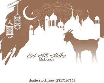 Islamic religious Eid al adha mubarak festival background vector