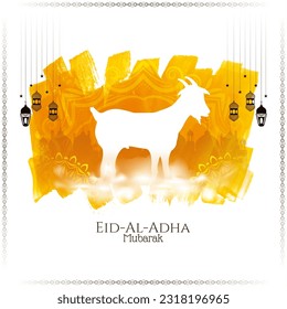 Islamic religious Eid al adha mubarak festival background vector