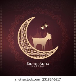 Islamic religious Eid al adha mubarak festival background vector
