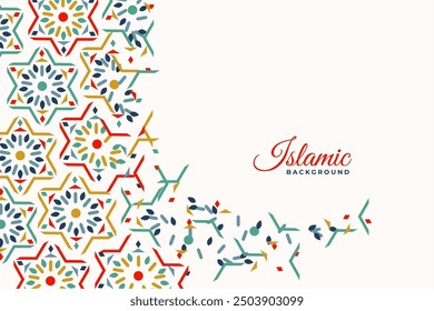 islamic religious morocco pattern backdrop with arabic touch vector
