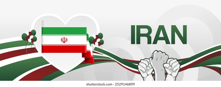 Islamic Republic of Iran national day festive banner. Attractive templates for holiday celebration, greeting card, billboard, sport event backdrops. April 1st. Happy Iran Independence Day