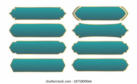 Islamic ribbon in various forms with color